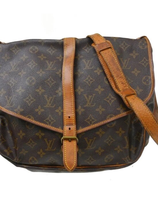 Louis Vuitton Monogram Canvas Saumur 35 Messenger Bag  LOUIS VUITTON SAUMUR 35 SHOULDER BAG MONOGRAM
